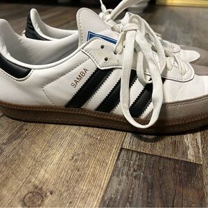 Adidas Samba White and Black Sneakers